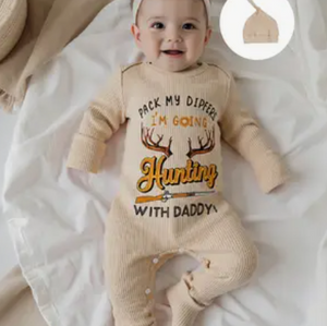 "Pack My Diapers, Going Hunting With Dad" Onesie