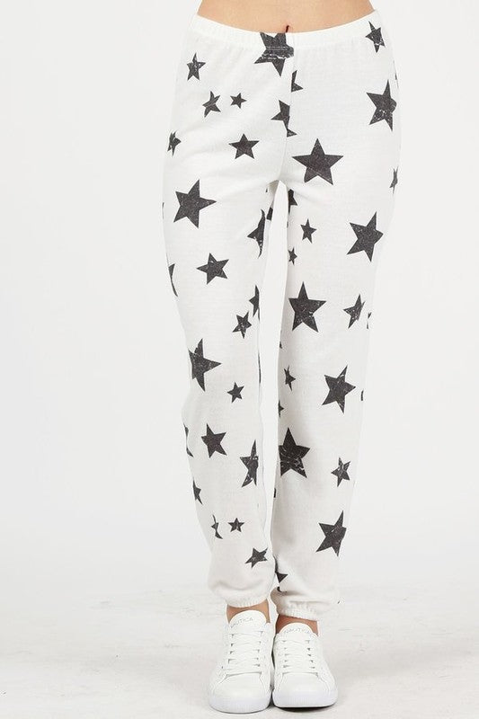 Star Print Joggers