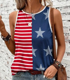 Stars & Stripes Patriotic High Neck Tank