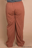 Vintage Washed Cotton Terry Pants - Sugar Almond