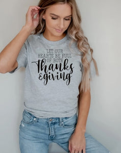 "Hearts Full of Thanks & Giving" Tee