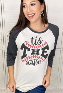 "Tis The Season" Raglan Graphic Tee