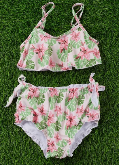 Girl's Hawaiian Tropical 2 Piece Swimsuit