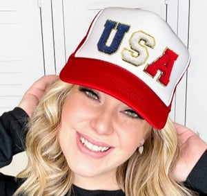 "USA" Chenille Trucker Hat