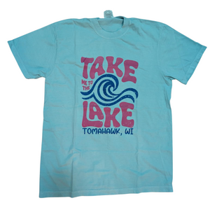 "Take Me to the Lake" Tee - Tomahawk, WI - Chalky Mint