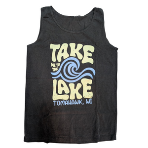 "Take Me to the Lake" Tank - Tomahawk, WI - Pepper