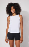 Women's Laser Cut Active Tank Top - White