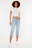 KanCan High Rise Light Wash Capri Denim - KC2559L