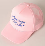 "American Made" Embroidery Mesh Back Trucker Hat