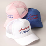 "American Made" Embroidery Mesh Back Trucker Hat