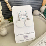 Mini Pumpkin Earrings: White