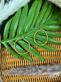 Gold Beaded Hoops: Gold