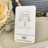 Mini Pumpkin Earrings: White