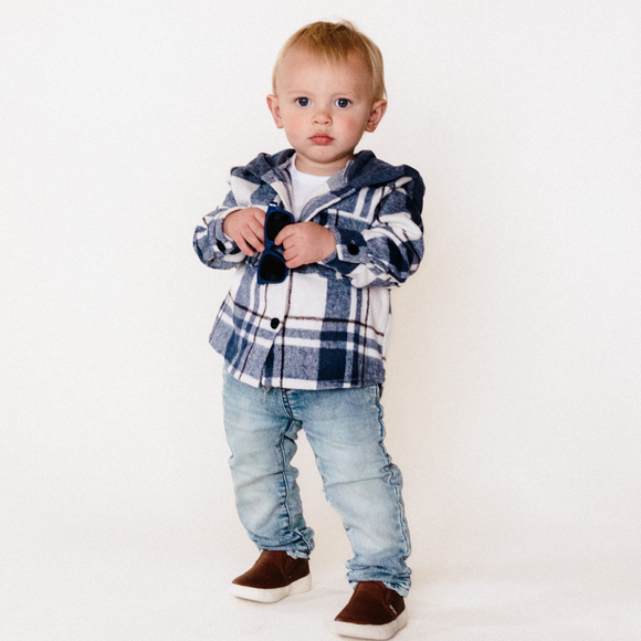 BABY Navy Plaid Flannel