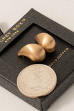 Secret Box Brushed Gold Dipped Small Tear Drop Earrings: GD