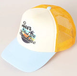 Beer and Sunshine Baseball Cap - Yellow/Blue