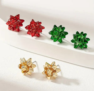 Christmas Bow Earrings