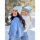 Mixed Soft Yarn Beanie: Lt. Grey Mix