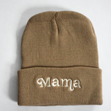 Matching Knit Hats- Mama- Tan