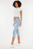 KanCan High Rise Light Wash Capri Denim - KC2559L