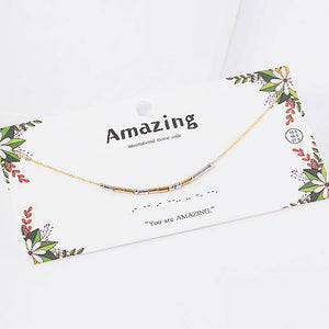 AMAZING Message Morse Code Pendant Necklace