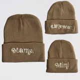 Matching Knit Hats- Mini- Tan: Toddler Size