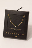 Secret Box Gold Dipped Cz Disc Charms Necklace: GD