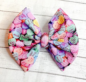 Conversation Hearts Bow