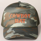 "Cowboy Hat" Trucker Hat - Camo