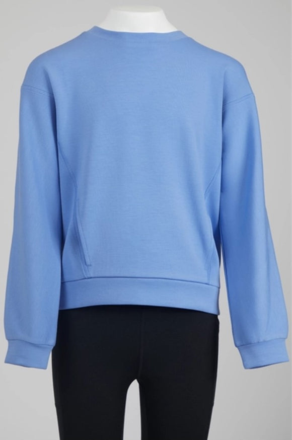 Girls Soft Scuba Zuri Crew Neck Sweatshirt - Persian Jewel