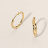 Stainless Steel Mini Huggie Hoop Earrings: Gold