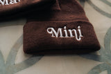 Matching Knit Hats- Mini- Dark Brown: Toddler Size
