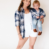 BABY Navy Plaid Flannel