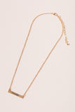 Layered COURAGE Chain Necklace - Gold