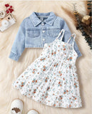 Baby Girl Floral Dress and Jean Jacket Set