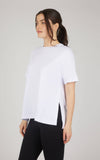 Women's Super Soft Boxy Full Length T shirts - 2 Pack: Black/White