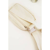 Solid Color Crossbody Fanny Pack Belt Bag: BEIGE