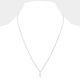 Secret Box Sterling Silver Dipped Thunderbolt Pendant Necklace