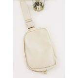 Solid Color Crossbody Fanny Pack Belt Bag: BEIGE
