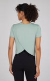 Women's Super Soft Short Sleeve Tee w Tulip Back: Green