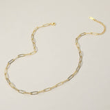 Paperclip Chain Necklace: Silver