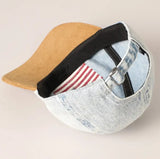 Embroidered US Flag Two Tone Baseball Cap