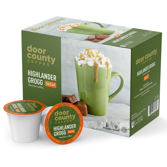 10 Count Highlander Grogg Decaf Flavored Specialty Coffee