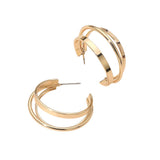 Metal Split Hoop Earrings
: Gold