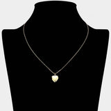 Secret Box Gold Dipped Heart Locket Pendant Necklace