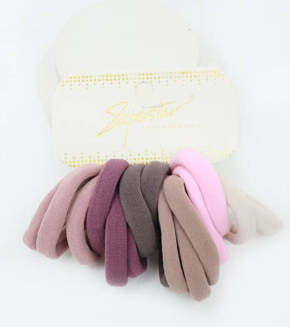 16-Pcs Mauve Color Hair Tie Set