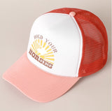 Hold Your Horses Trucker Hat - Pink