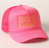 Howdy Summer Trucker Hat - Pink