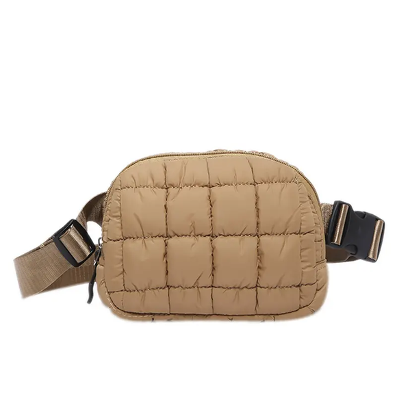 Puffer Crossbody - Brown