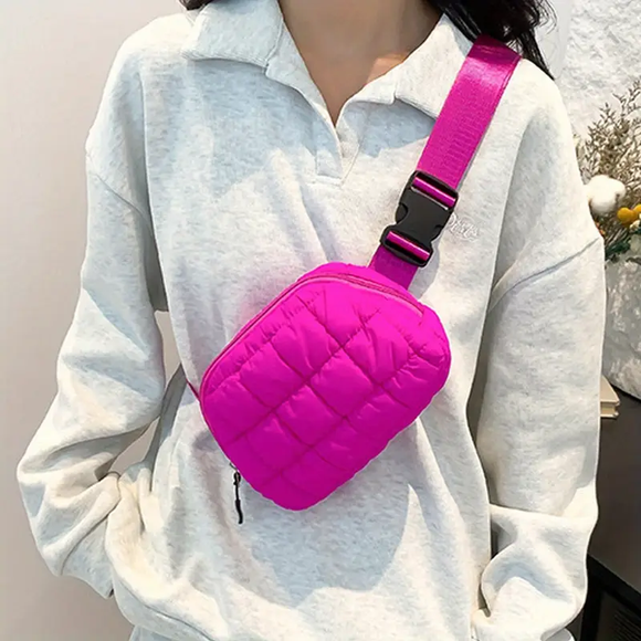 Puffer Crossbody - Pink